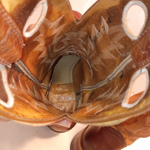 BOULET Canada Ladies 8.5 Western Boots Apache Whaler Buckskin 3131 - Picture 12 of 14